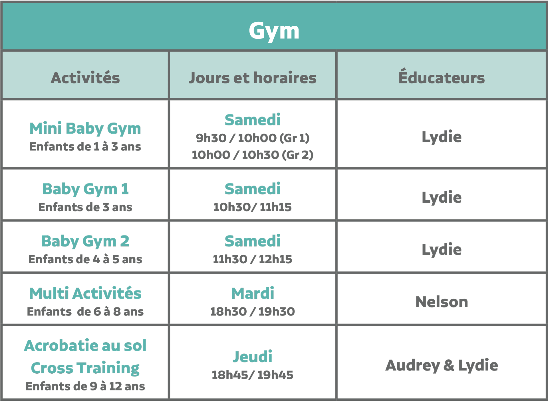Planning Gym 2026-27
